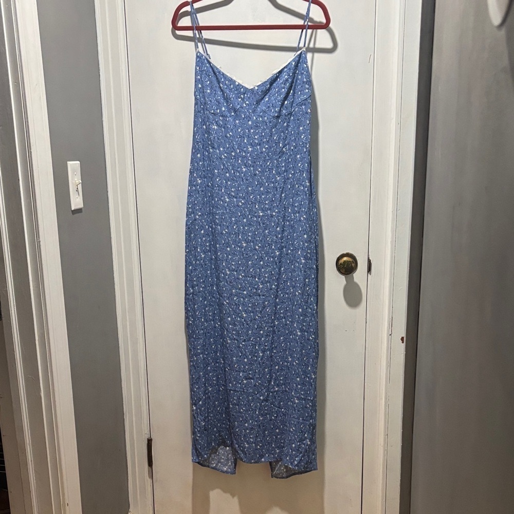 REFORMATION floral spaghetti strap crimini midi dress size 12